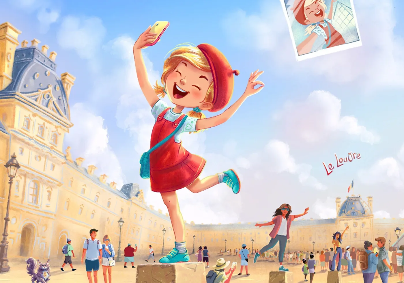 Paris travel illustration