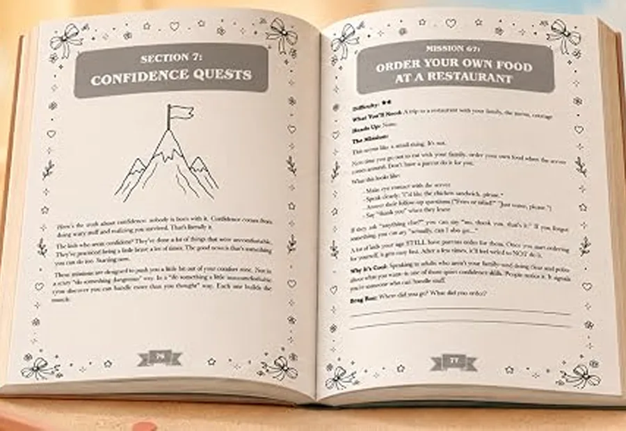 Inside spread from 99 Things Every 11-Year-Old Girl Should Try